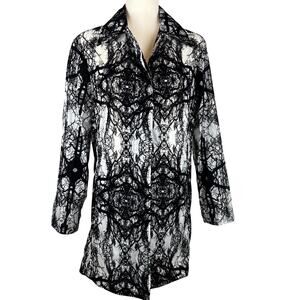 Mycra Pac One Womens Black Velvet Flocked Raincoat Size 0-P/US 6-8 Pockets